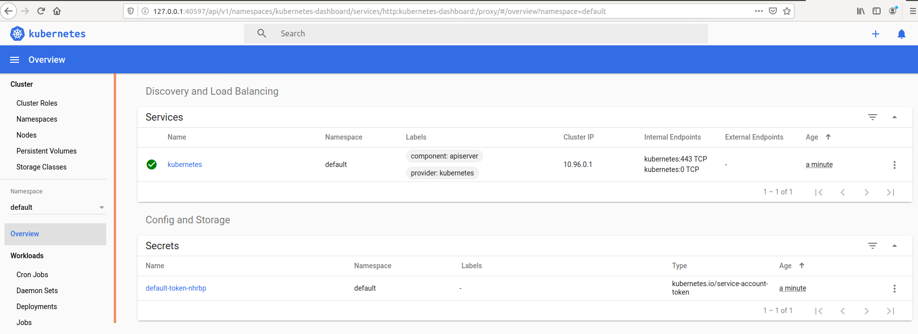 Minikube Dashboard