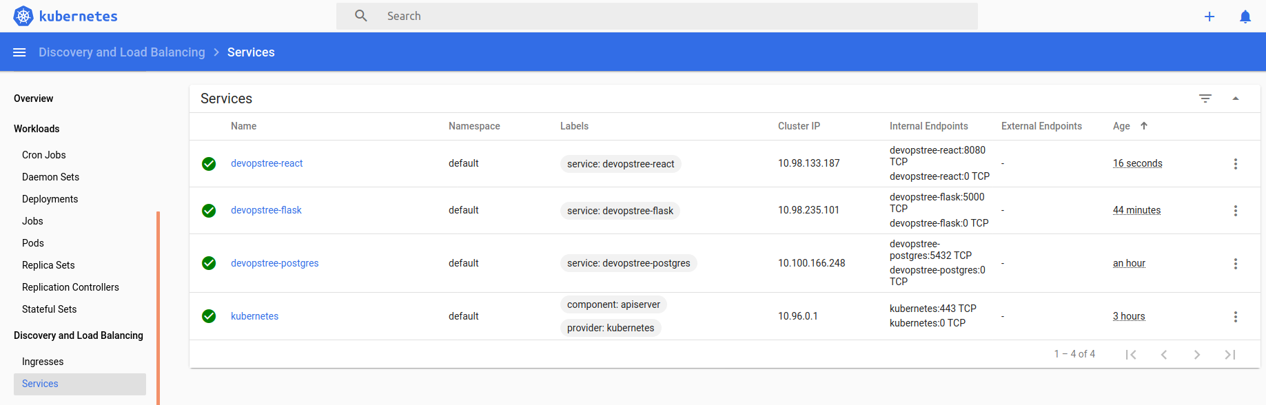 react service